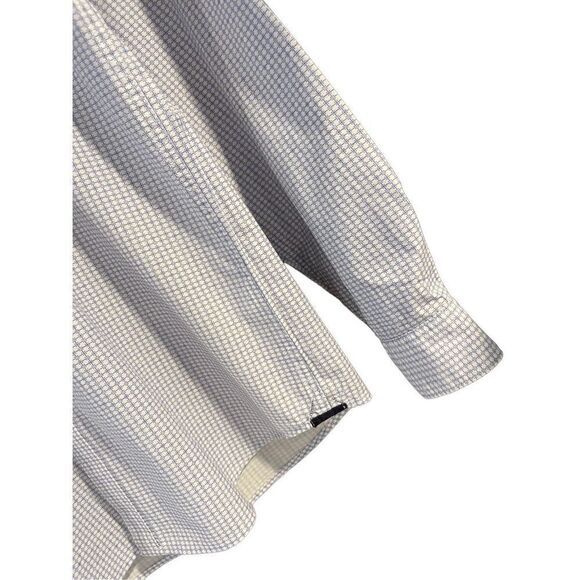 BlackBerry’s white and blue checked slim fit button down shirt - XL - Picture 6 of 9